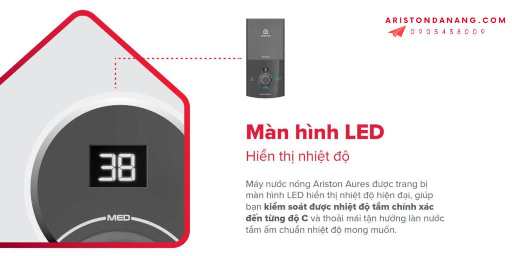 Máy Nước Nóng Trực Tiếp Ariston AURES PREMIUM+ 4.5P (Có Bơm) 7 1