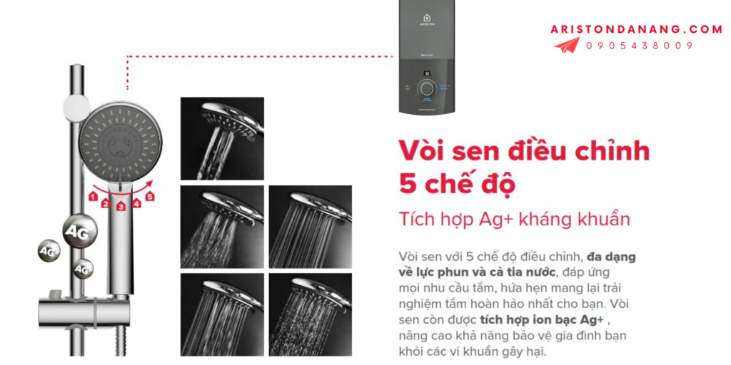 Máy Nước Nóng Trực Tiếp Ariston AURES PREMIUM+ 4.5P (Có Bơm) 8 1