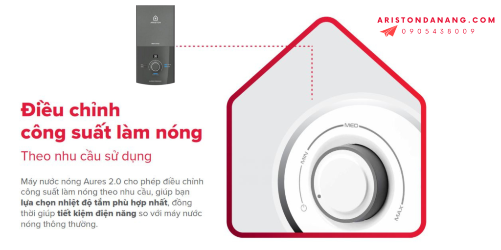 Máy Nước Nóng Trực Tiếp Ariston AURES PREMIUM+ 4.5P (Có Bơm) 9 1