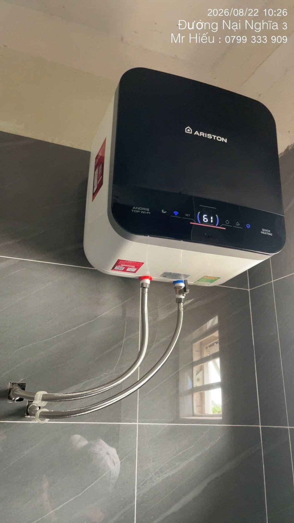 Ariston AN3 30 TOP WIFI treo tường phòng tắm, bảng điều khiển ANDRIS TOP WI-FI